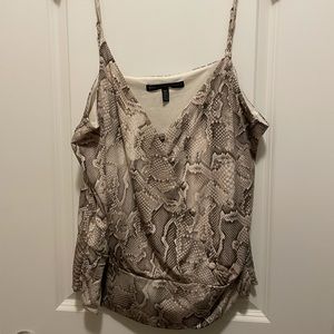 White House Black Market Snake Print Tank